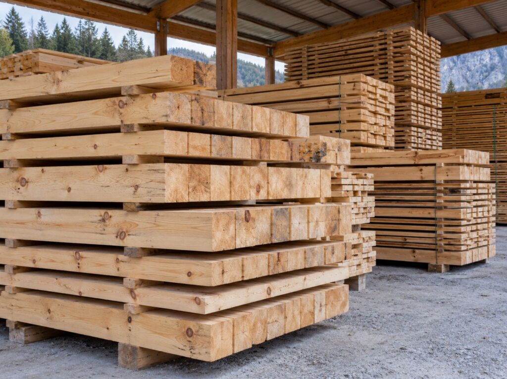 secado de madera de pino silvestre